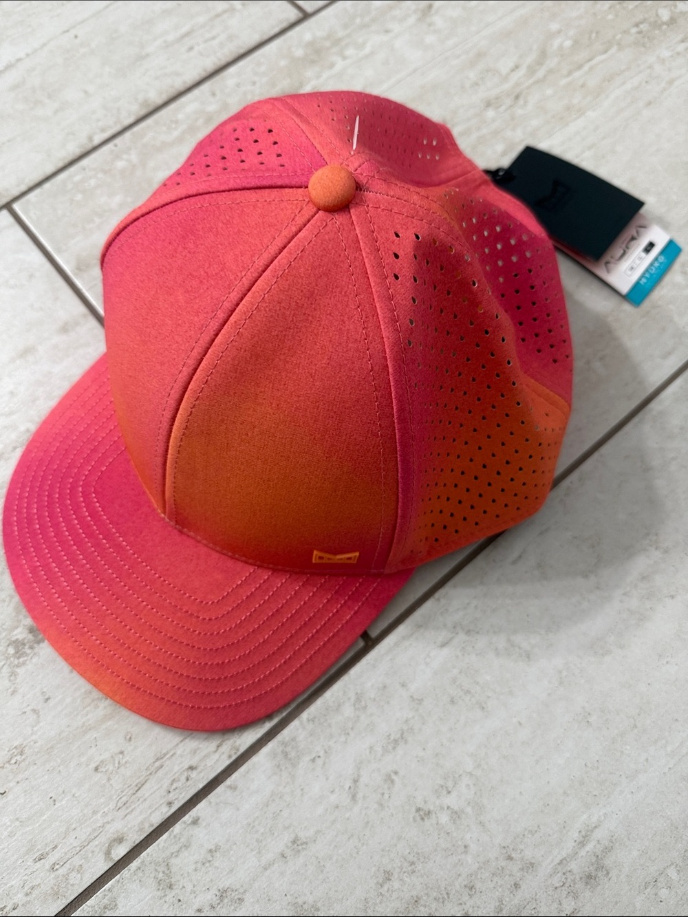 Melin Gradient Pink-Orange Snapback Hat size XL.. sunset aura